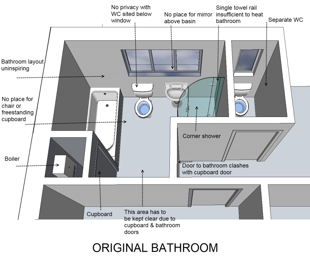 Original bathroom plan