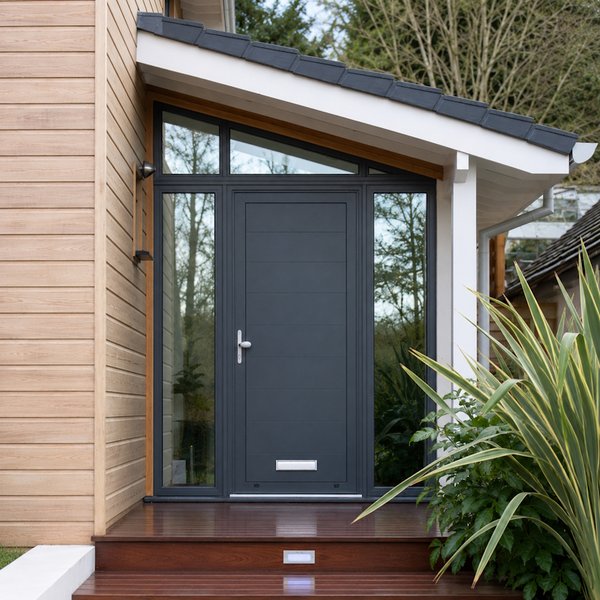 Contemporary house entrance