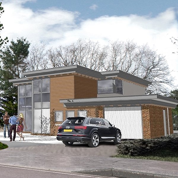 Flat roofed house Hampshire