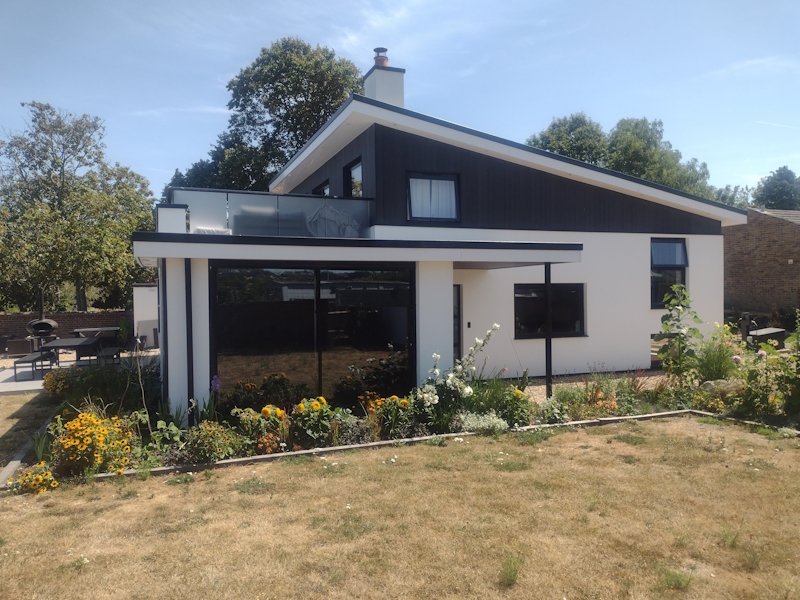 Modern house render and cladding