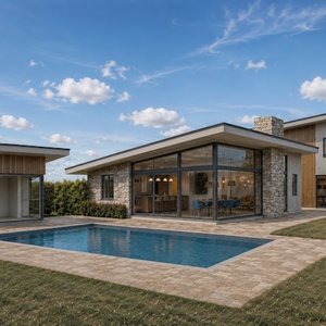 New mid-century style house