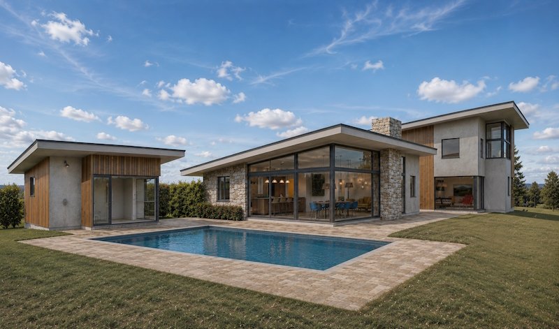 New mid-century style house