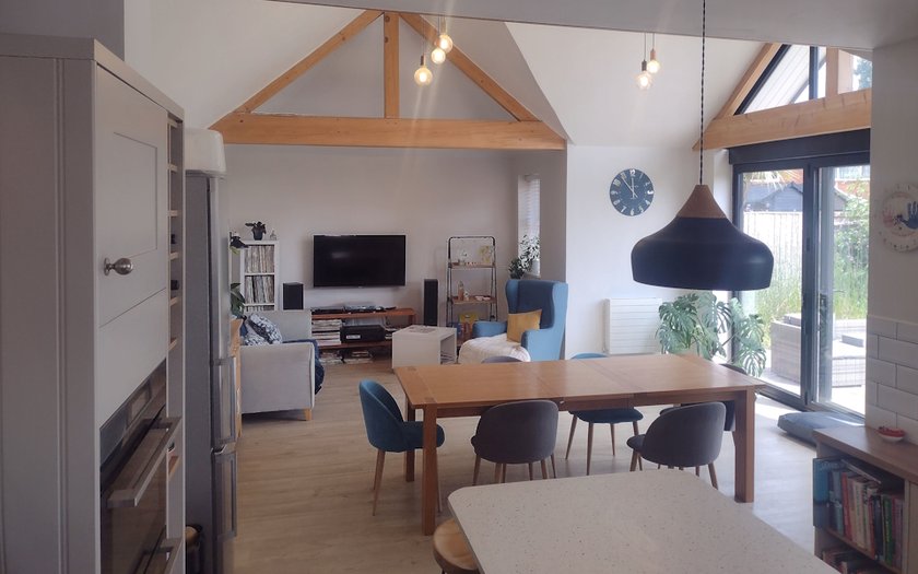 Open plan kitchen