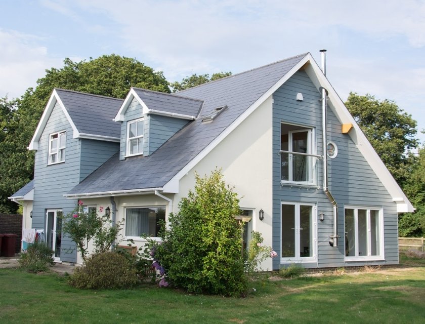 Side of completed house